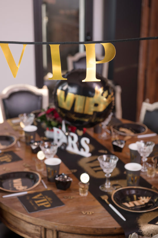 VIP Gold Birthday Banner for Luxe & Elegant Party Aesthetics
