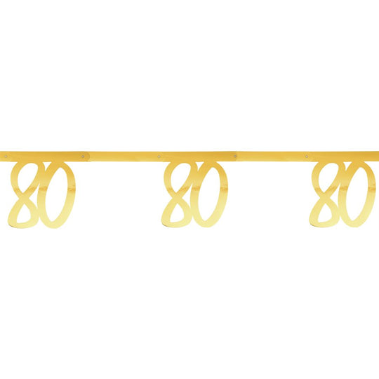 80th Birthday Gold Party Supplies Bundle - Effortless Celebration!