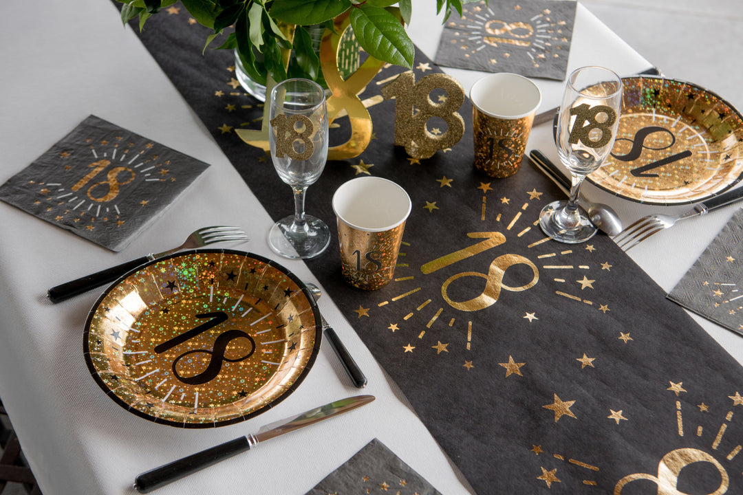 Golden Elegance: 80th Birthday Party Paper Cups - Set of 10 for a Trend-setting Celebration!