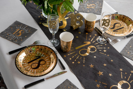 Golden Elegance: 80th Birthday Party Paper Cups - Set of 10 for a Trend-setting Celebration!