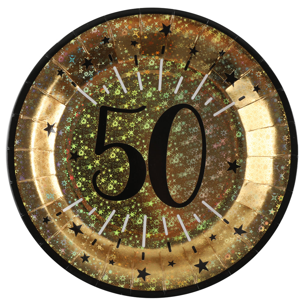 Shining Gold 50th Birthday Party Supplies Bundle - Effortless Joy!