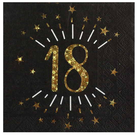 Vogue 18th Birthday Lunch Napkins: High-Quality, Elegant Party Supply Essential