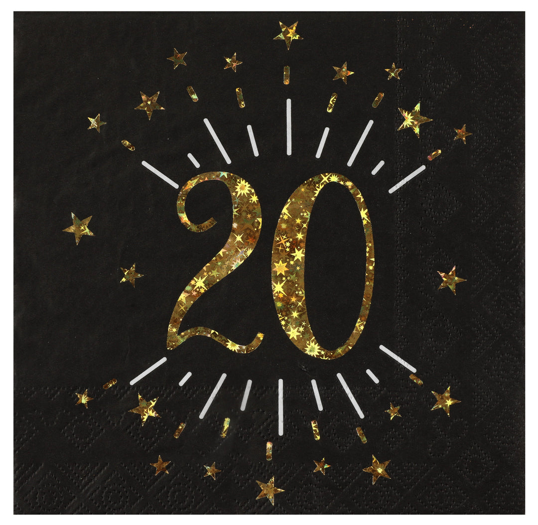Shining Gold 20th Birthday Party Bundle - Effortless Celebration Awaits!