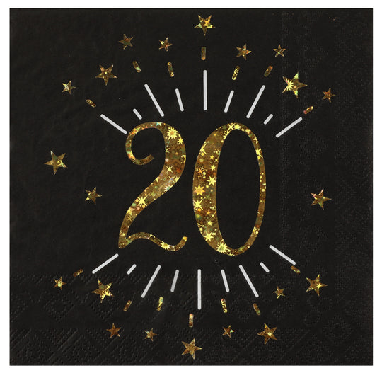Shining Gold 20th Birthday Party Bundle - Effortless Celebration Awaits!