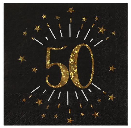 Premium 50th Birthday Luncheon Napkins - Stylish, Quality Party Supplies for Elegant Celebrations