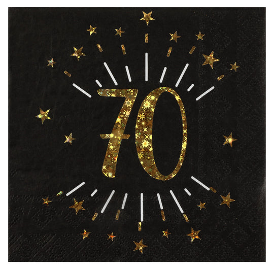 Chic 70th Birthday Lunch Napkins - Quality & Trendy Party Essentials for Memorable Celebrations