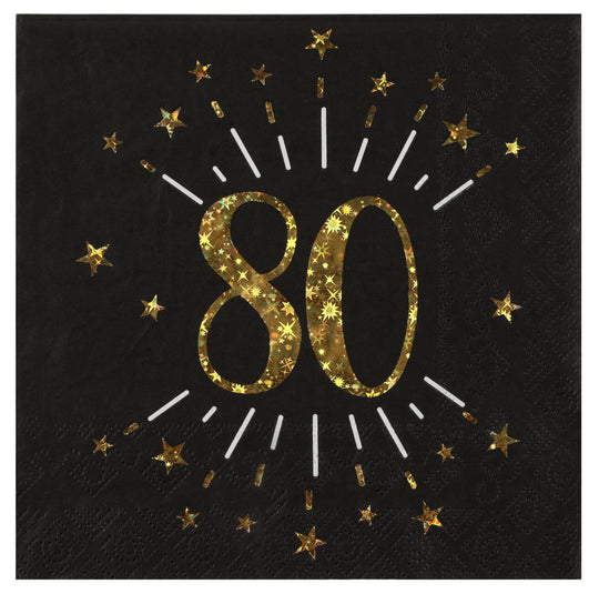 Elegant 80th Birthday Party Napkins - Premium Quality For Unforgettable Moments
