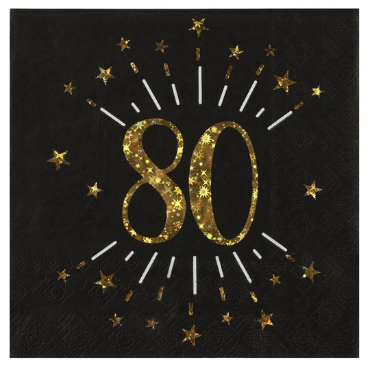 Elegant 80th Birthday Party Napkins - Premium Quality For Unforgettable Moments