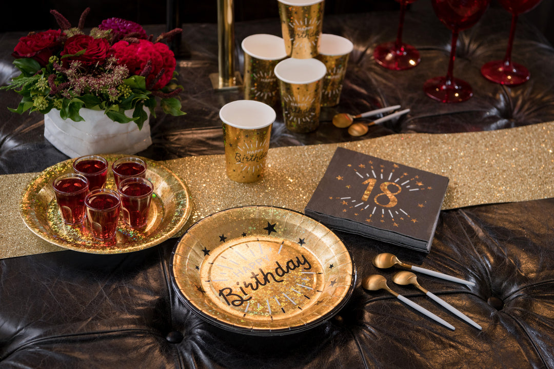 80th Birthday Party Bundle – Shining Gold Supplies, Effortless Fun!