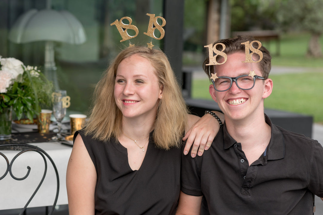 Lunettes à Paillettes Dorées pour 40ème Anniversaire - Rehaussez Votre Fête