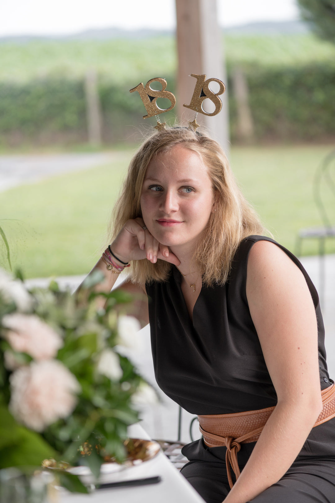 40th Birthday Gold Glitter Headband - Amplify your Elegance at Celebrations