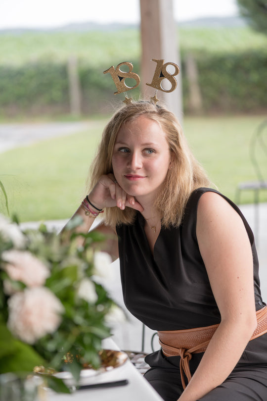 40th Birthday Gold Glitter Headband - Amplify your Elegance at Celebrations