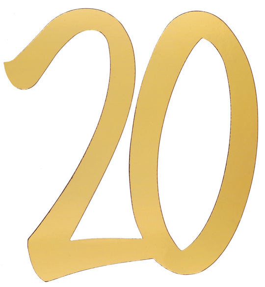 Stunning Gold Large Confetti Set for 20th Birthday – Chic Party Supplies Elevate Your Celebration