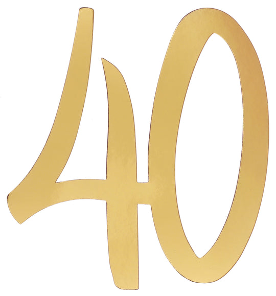 Elegant Gold Large Confetti - 40th Birthday Party Essential for Trendy Celebrations
