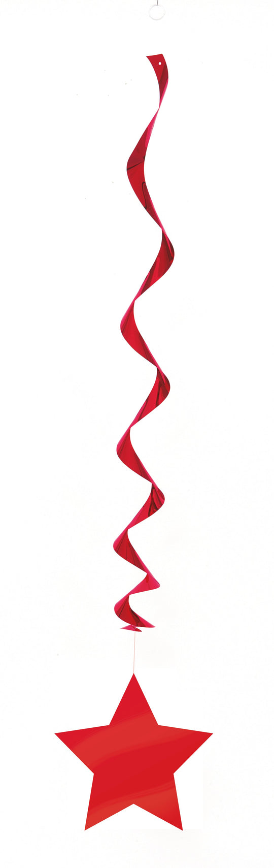 Décorations Suspendues en Spirales Rouge Rubis Unies, 66 cm, 3ct - Parfaites pour une Atmosphère de Fête Vibrante et Festive!