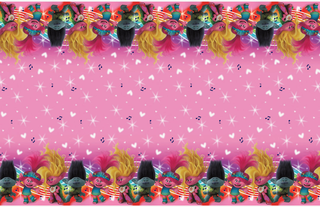 Affordable Trolls Themed Tablecloth - Easy Setup for Birthday Bash Fun