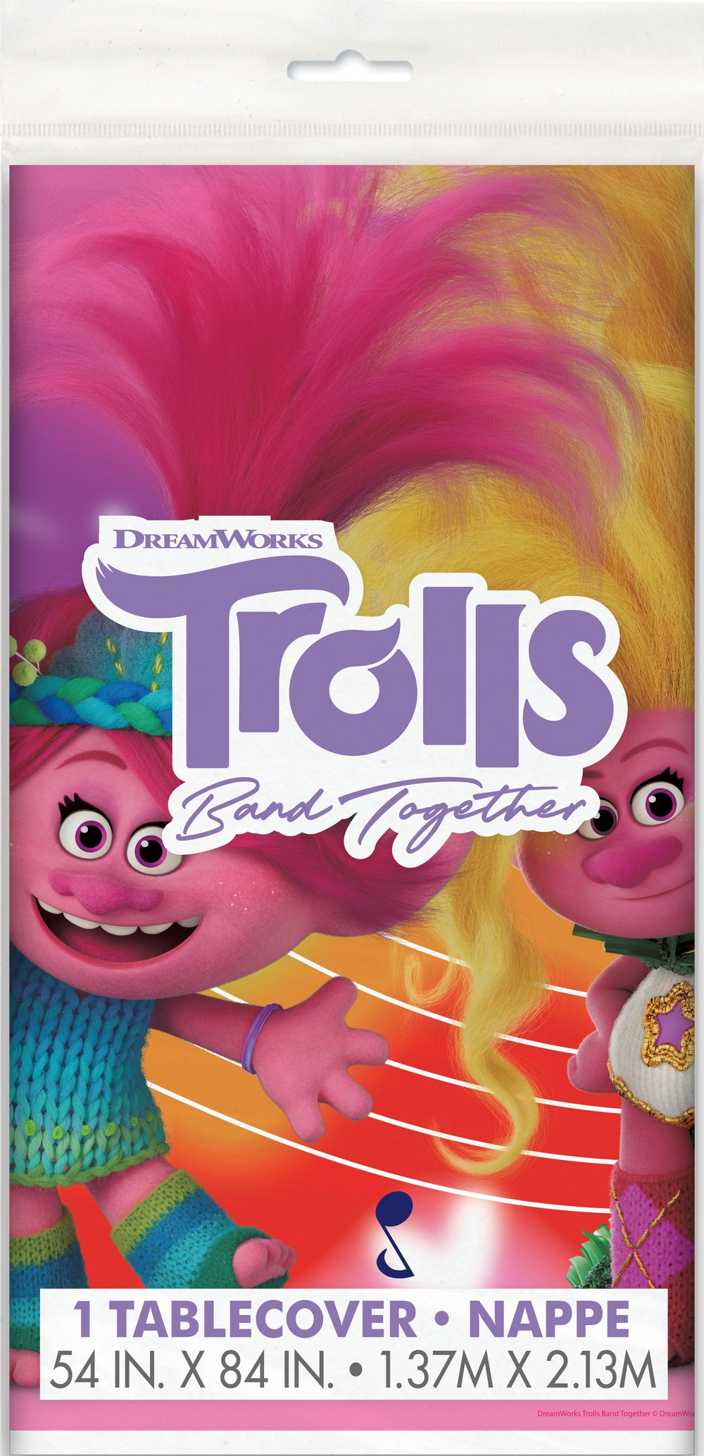 Affordable Trolls Themed Tablecloth - Easy Setup for Birthday Bash Fun