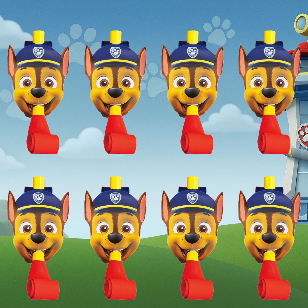 Paw Patrol Party Bundle: 8 Hats & Blowouts for Ultimate Fun!