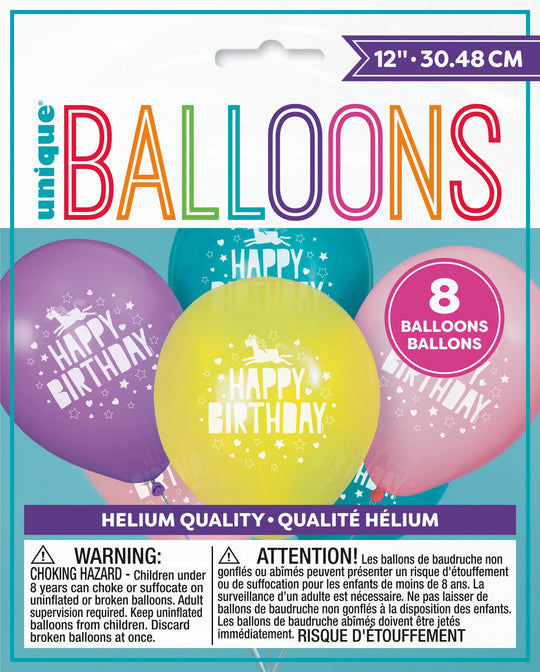 Ballon Rond en Feuille d'Aluminium Licorne de 45 cm - Parfait pour des Fêtes Envoûtantes et Magiques!