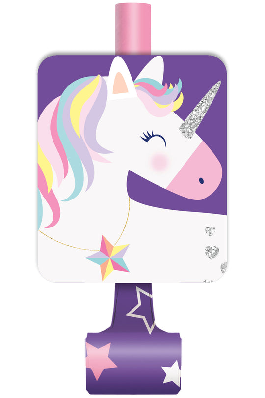 Affordable Unicorn-Themed Party Blowouts - Easy Set Up, Pack of 8