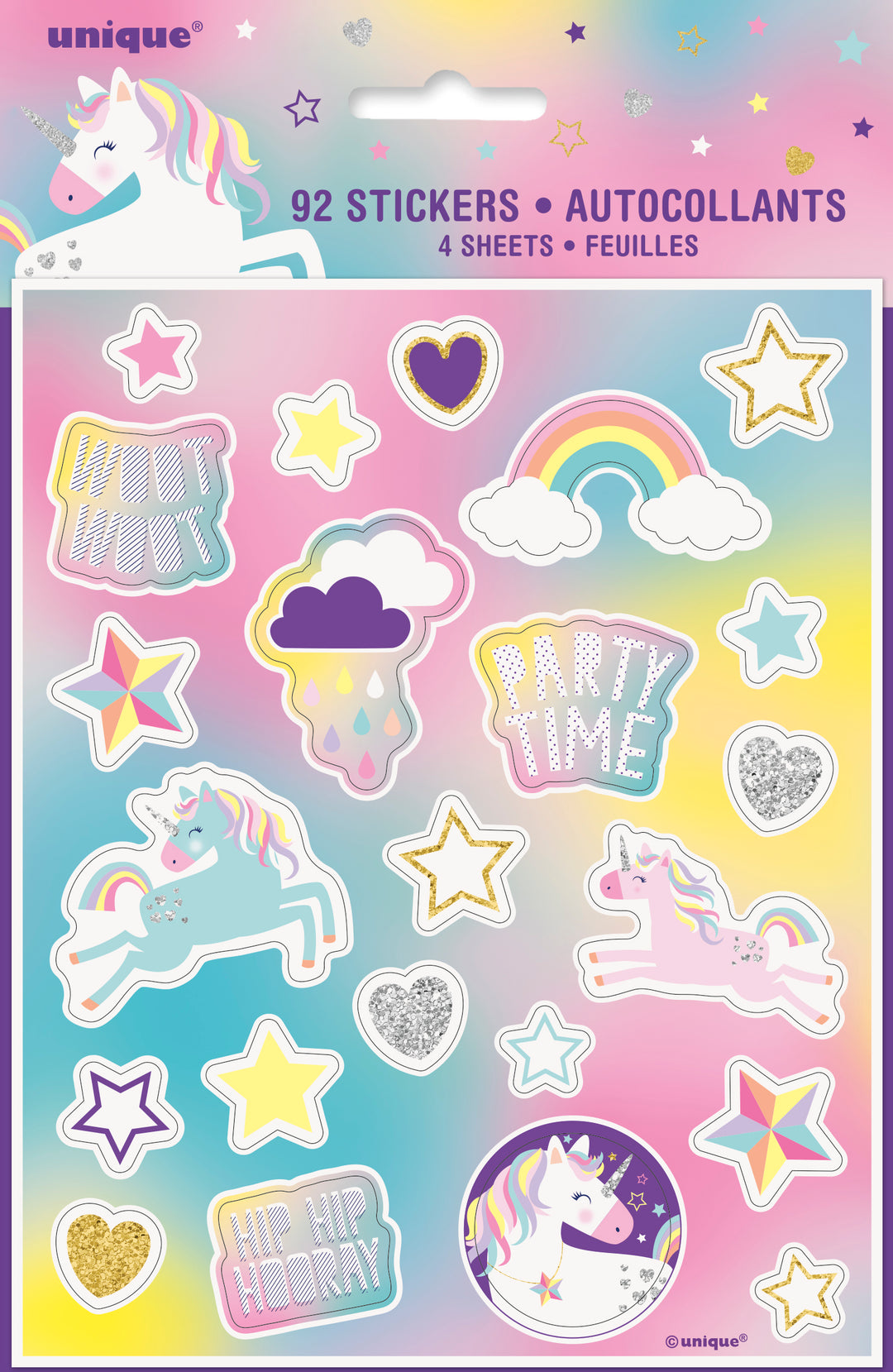 Unicorn Party Perfect Bundle: 94pcs Official Unicorn Tablecloth & Stickers Set - Instant Fun!