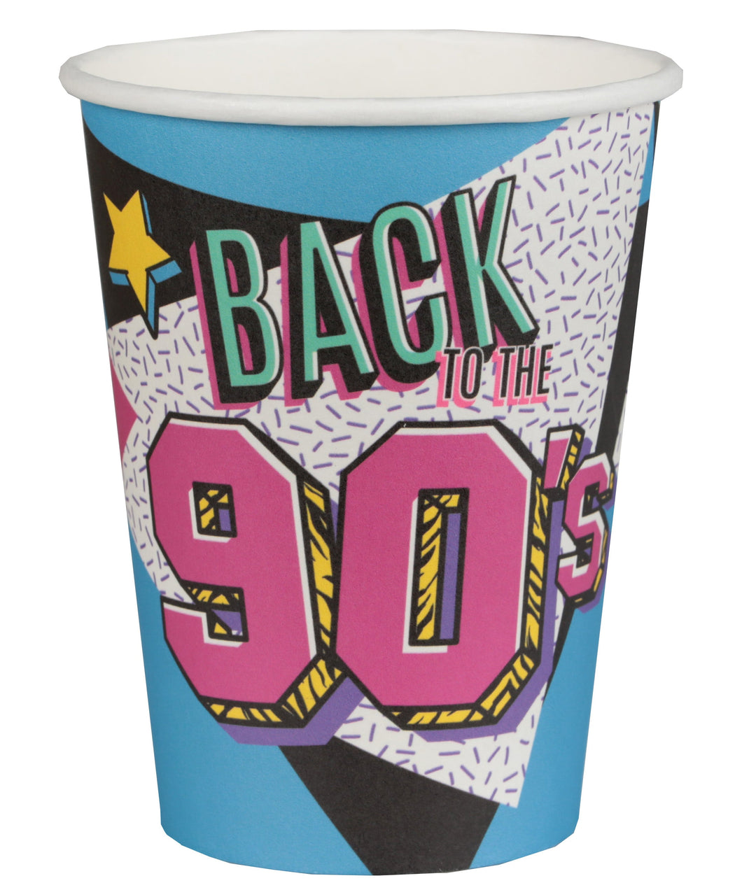 Retro '90s Themed Party Paper Cups: Trendy, Elegant, Perfect for Fun Birthday Celebrations