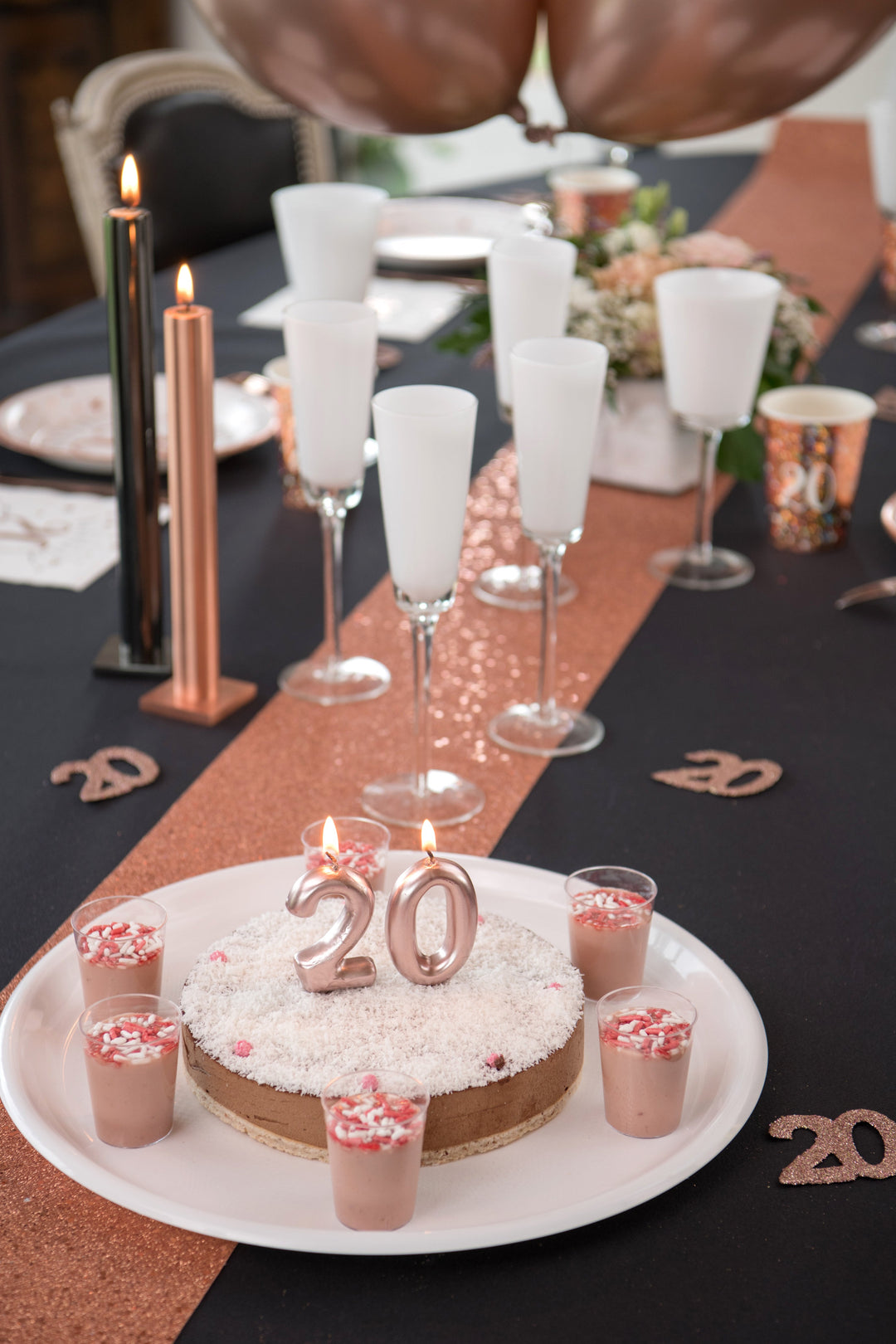 Elegant Rose Gold Birthday Candle - Trendsetting Party Décor for Stylish Celebrations