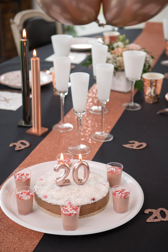 Chic Rose Gold Birthday Candle - Elevate Your Party with Trend-Setting Elegance