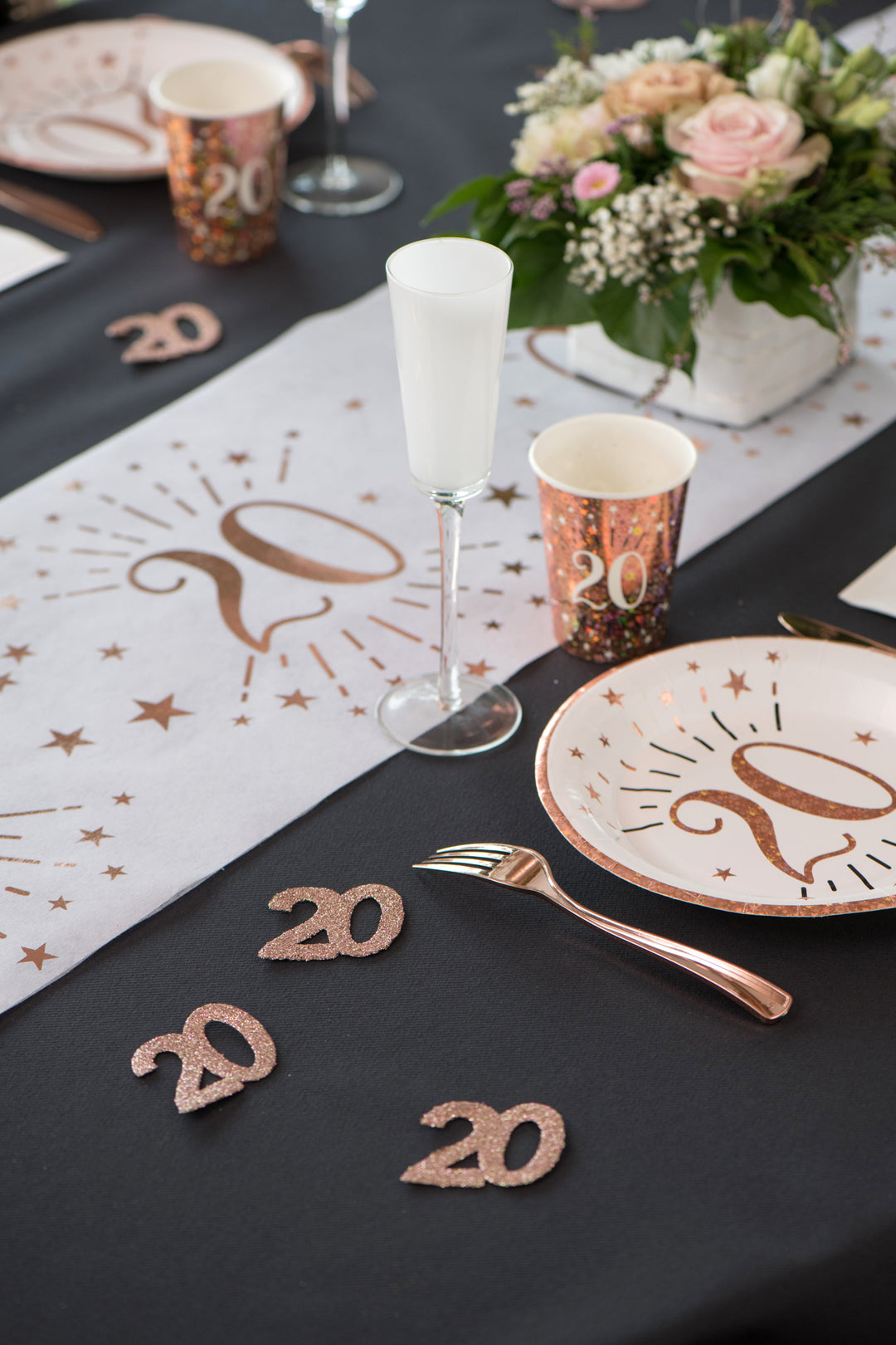 Elegant 20th Birthday Decorations - Stylish Party Sprinkle Supplies