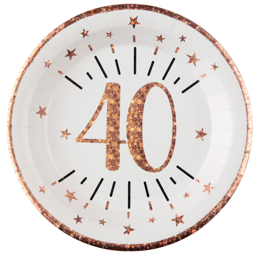 Rose Gold 40th Birthday Party Bundle - Effortless Celebration Joy!
