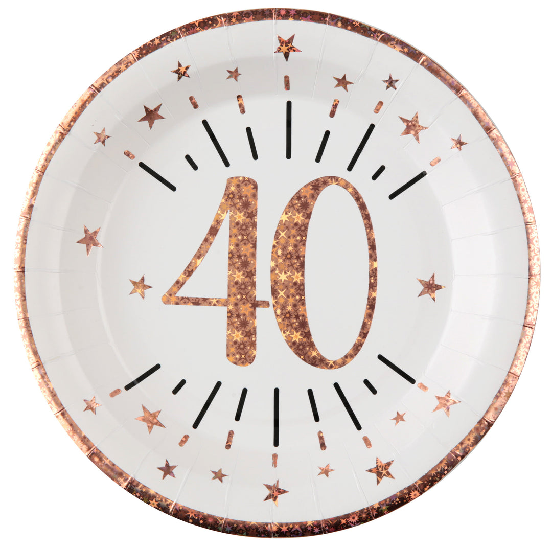 Rose Gold 40th Birthday Party Bundle - Effortless Celebration Joy!