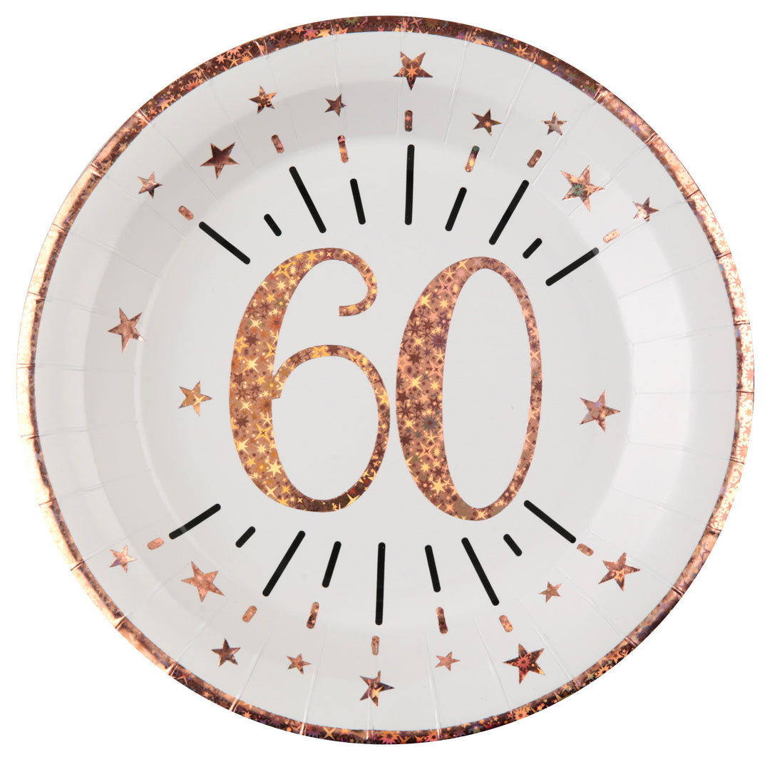 60th Birthday Rose Gold Party Bundle - Effortless Celebration Joy!