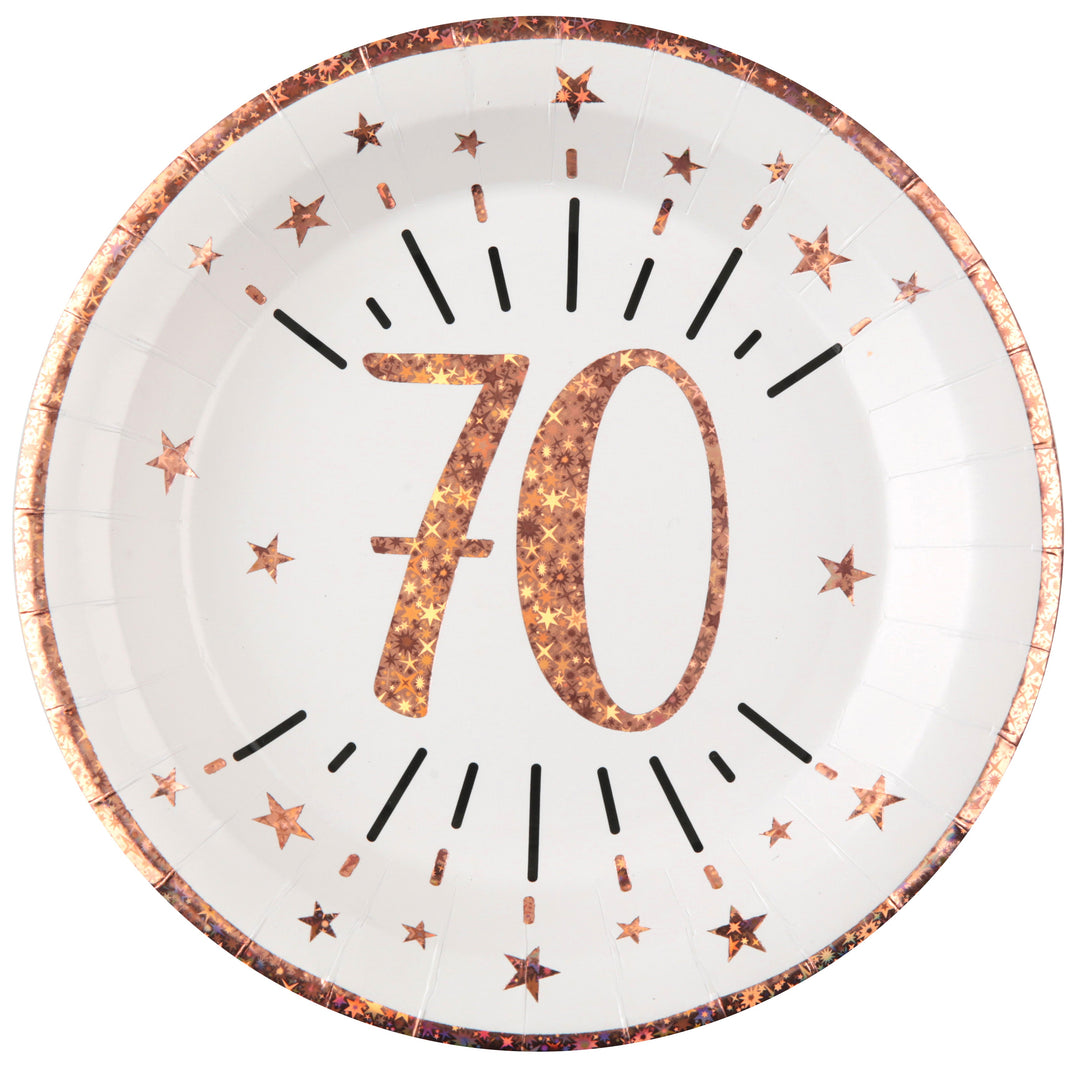 Rose Gold 70th Birthday Party Bundle - Effortless Celebration Awaits!