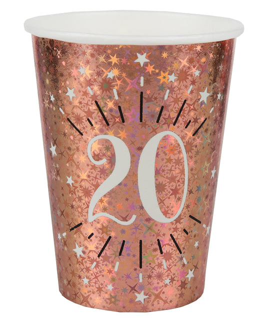 20th Birthday Rose Gold Party Supplies Bundle - Effortless Celebration!