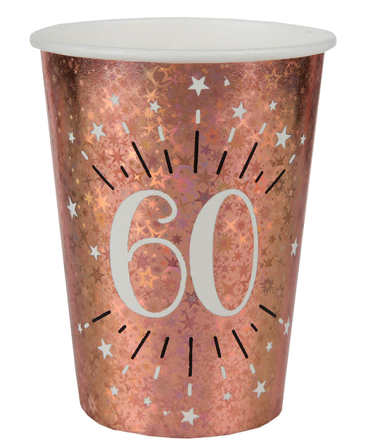 Tasses en Papier Élégantes pour 60ème Anniversaire - Rehaussez votre Fête avec Style