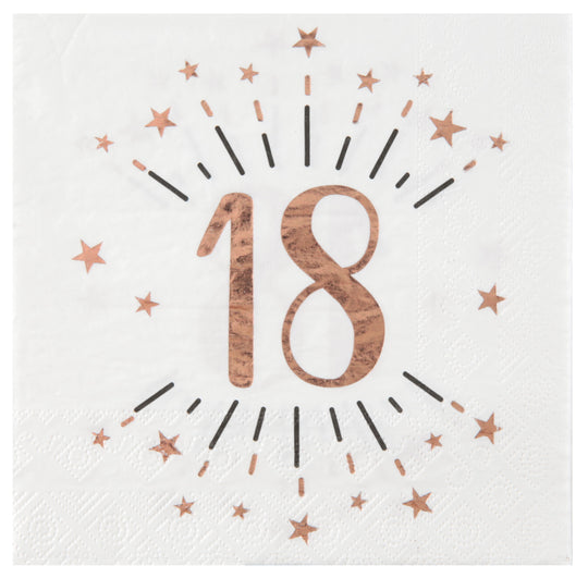 Stylish 18th Birthday Lunch Napkins - High Quality, Trend-setting Party Essential