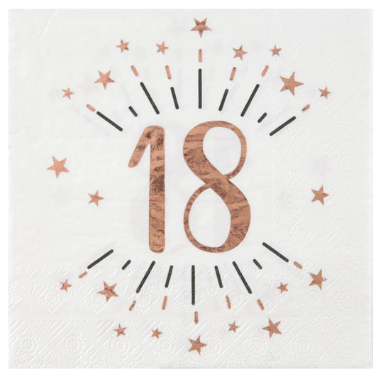 Stylish 18th Birthday Lunch Napkins - High Quality, Trend-setting Party Essential