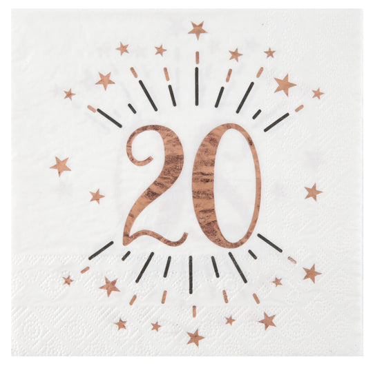 20th Birthday Rose Gold Party Supplies Bundle - Effortless Celebration!