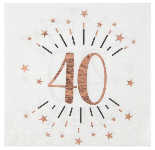 Rose Gold 40th Birthday Party Bundle - Effortless Celebration Joy!