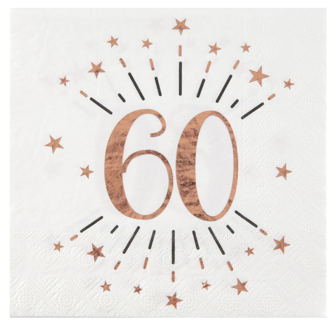 60th Birthday Rose Gold Party Bundle - Effortless Celebration Joy!