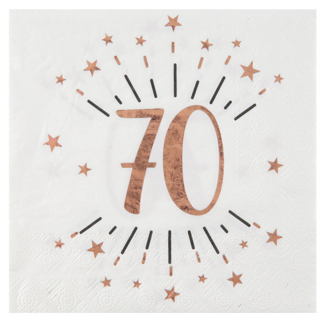 Rose Gold 70th Birthday Party Bundle - Effortless Celebration Awaits!