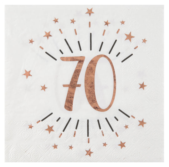 Rose Gold 70th Birthday Party Bundle - Effortless Celebration Awaits!