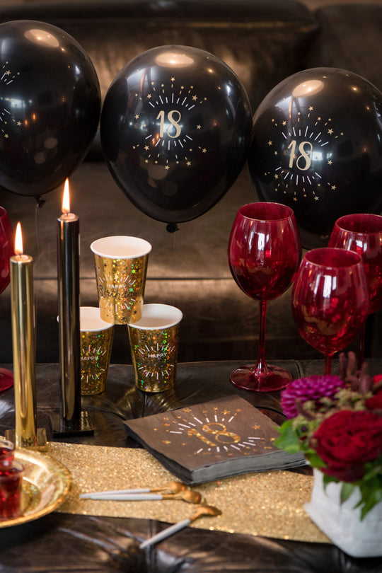 Premium 18th Birthday Gold Latex Balloons - Vibrant, Durable & Eco-Friendly Party Decor