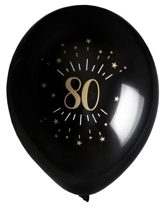 Fête du 80e Anniversaire - Ballons en Latex Éco-responsables, Or Vibrant, Assortis, Durables