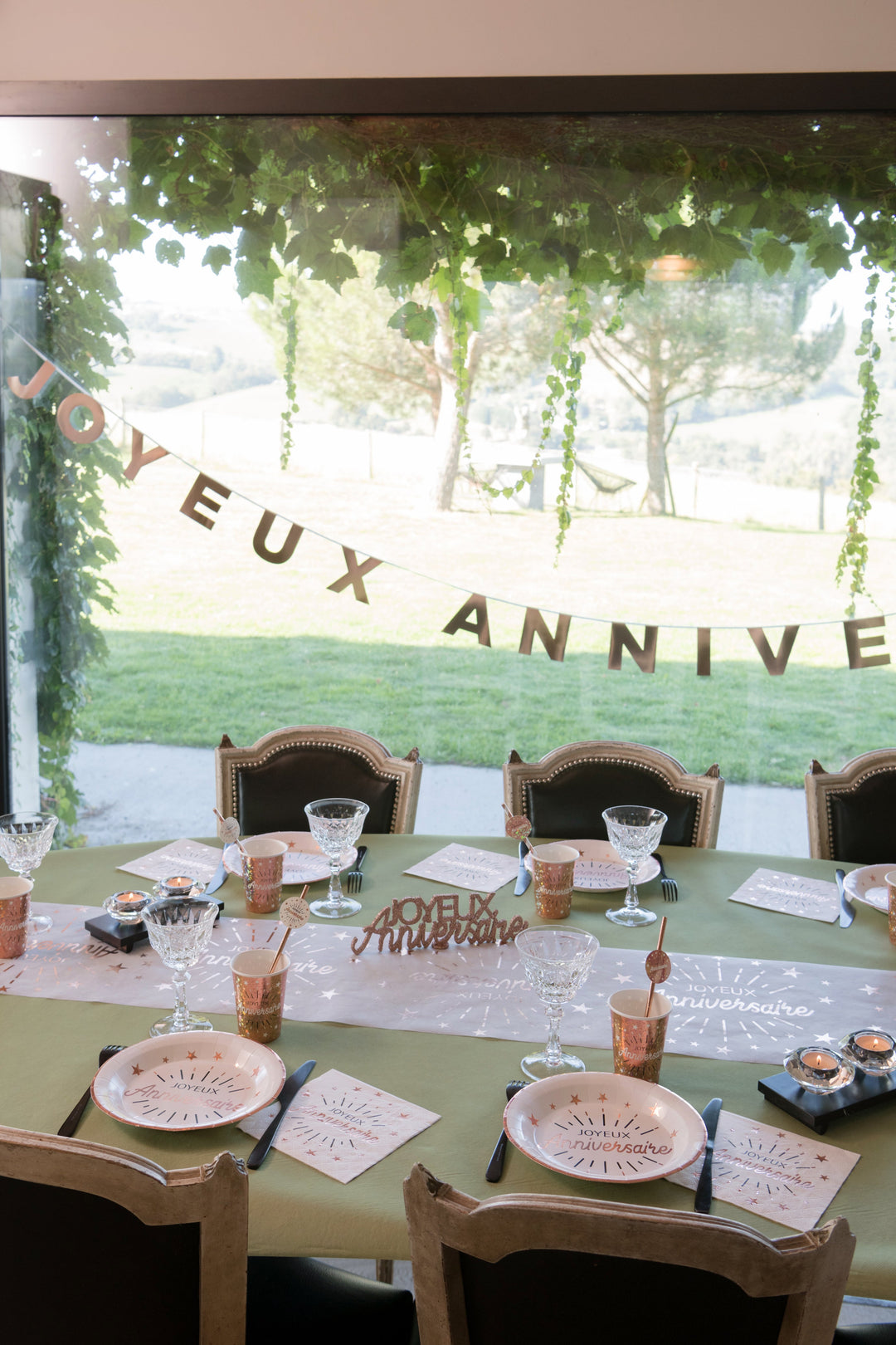 Elegant Pink Birthday Banner - Dazzle Your Party with Trend-Setting Style!