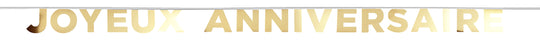Elegant Gold Birthday Banner -Transform Your Party with Stylish Aesthetics