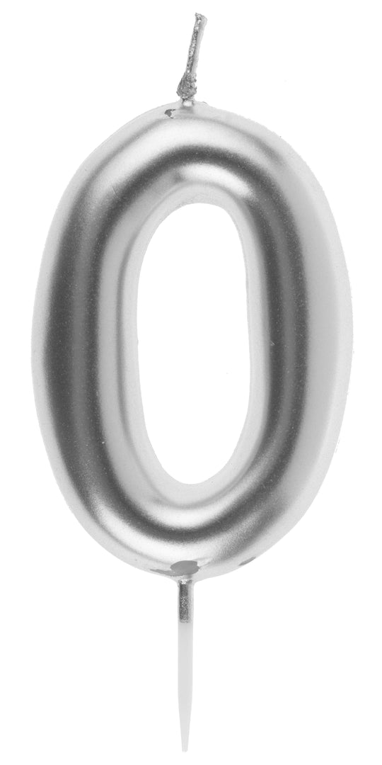Elegant Birthday Bash Silver Candle - Trendsetting Party Essential for Unforgettable Celebrations!
