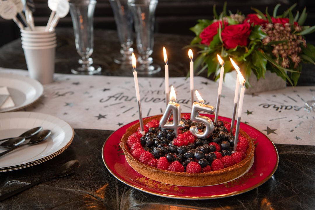 Elegant Birthday Bash Silver Candle - Trendsetting Party Essential for Unforgettable Celebrations!
