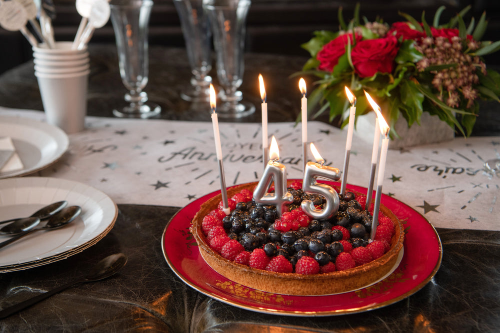 Elegant Silver Birthday Candle - Create Unforgettable Party Aesthetics