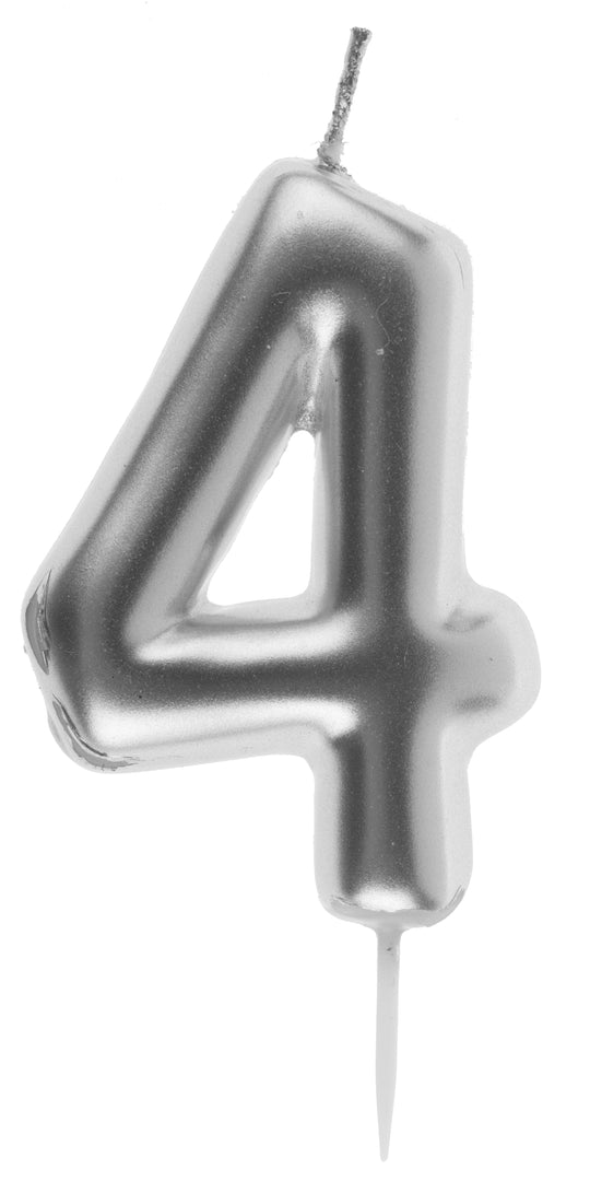 Elegant Silver Birthday Candle - Add a Stylish Sparkle to Your Celebration